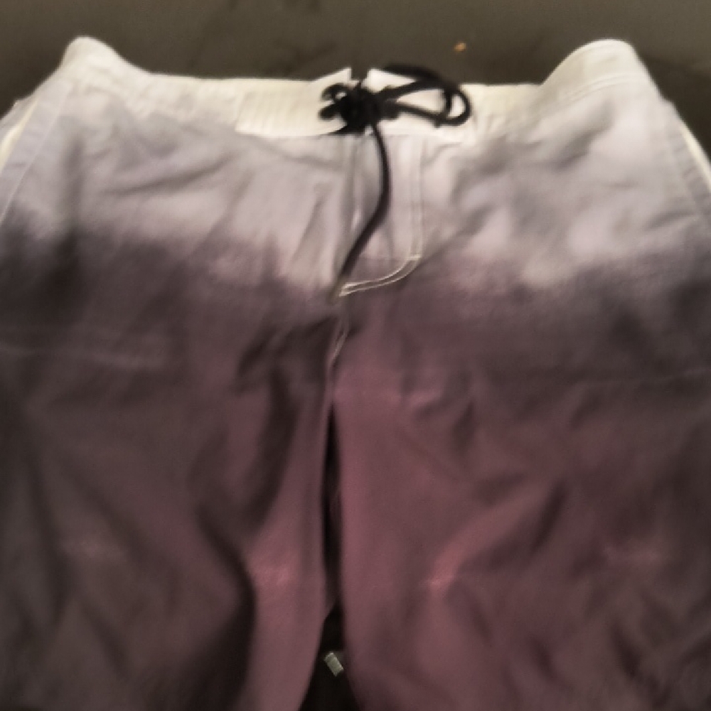 American Eagle Outfitters Purple and White Swim Trunks